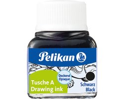 Pelikan Oost-Indische inkt zwart, flesje van 10 ml 10 stuks