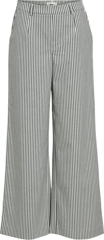 Object Broek Objlisa Wide Pant Aop Noos 23040544 Cloud Dancer/sky Captal Dames Maat - W36