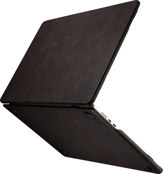NorthLife Convient pour MacBook Air 13 pouces M2/ M3 (2022-2024) Housse en cuir - étui - Zwart