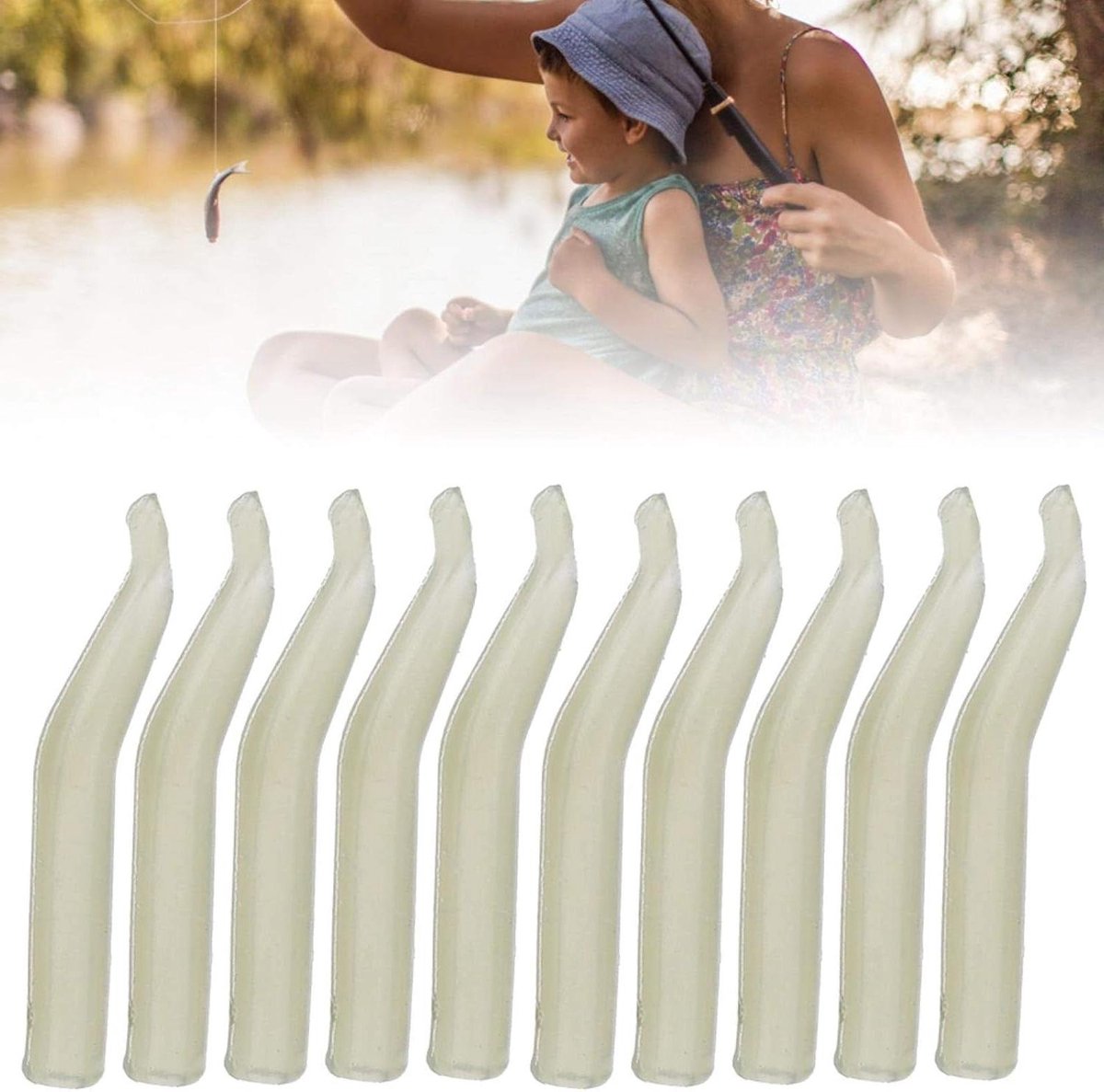 Anti Tangles Mouwen 100Pcs 20Mm PE - Licht Groen - Karper Vissen Accessoire - Visgerei - Haak Mouw Doel .