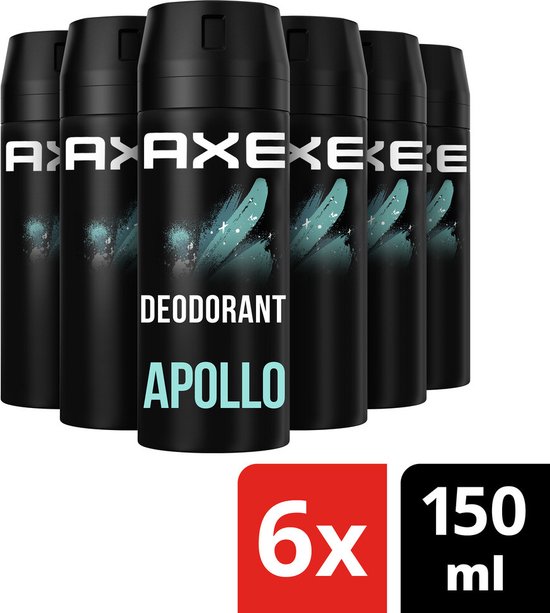 Axe - Deodorant Bodyspray Apollo - 6 x 150 ml - Voordeelverpakking