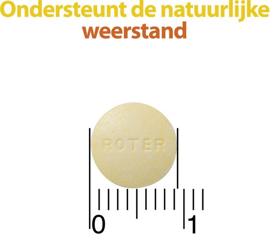 Roter Vitamine C 500mg Hooggedoseerd - Hoge dosering vitamine C ter ondersteuning van je weerstand - 50 kauwtabletten met citroensmaak