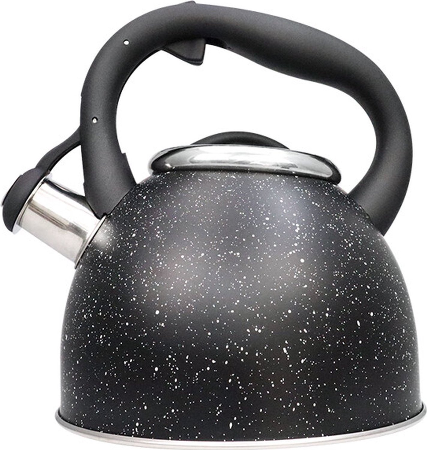 Schäfer Design Fluitketel - Alle warmtebronnen - Waterketel - Met open/dicht knop - Zwart - 2.5 Liter