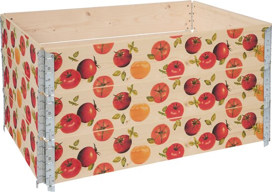 Kunststof pallet 1200x800x175mm - 3 sledes, met rand