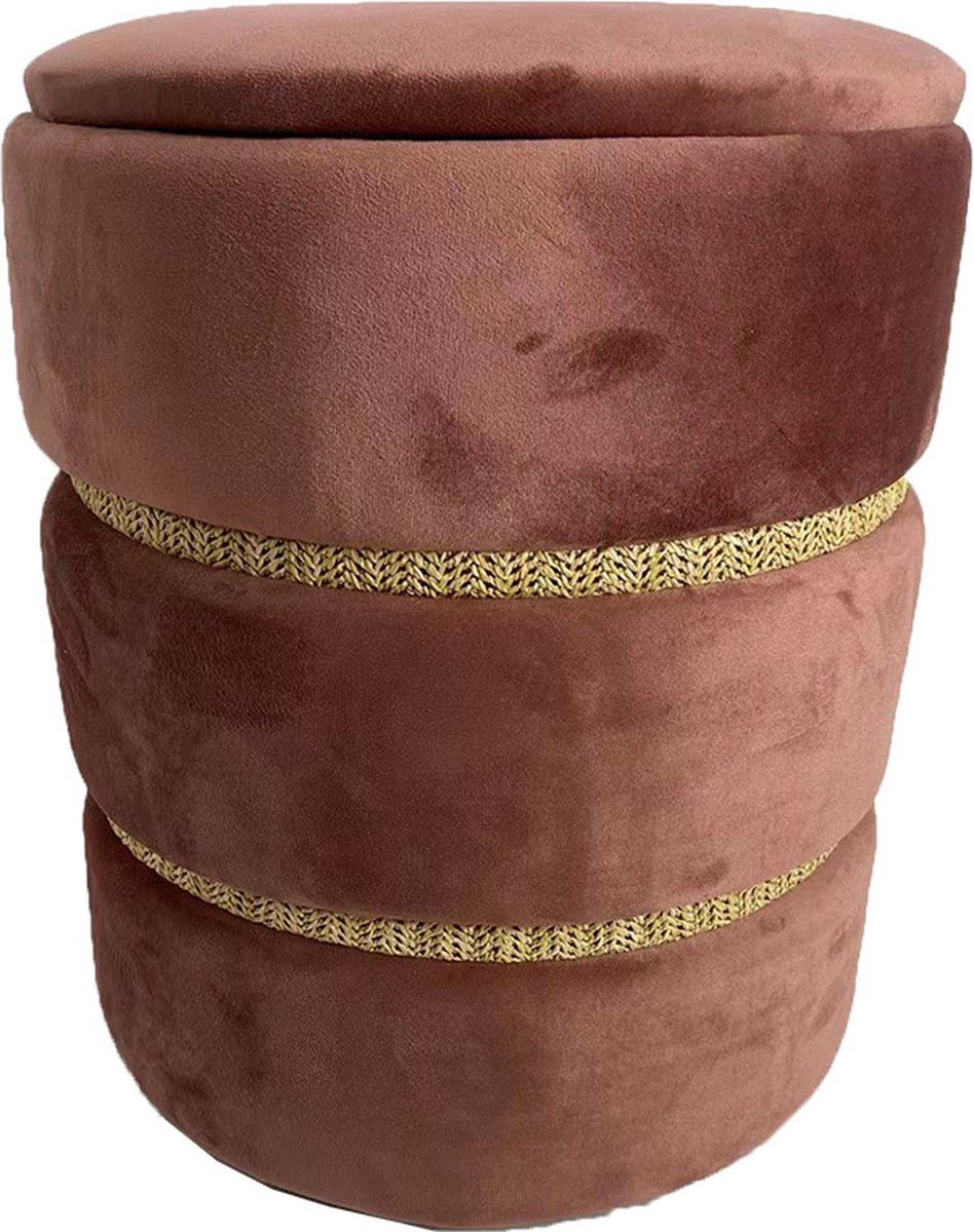 House of Nature Poef Forest bruin 40cm