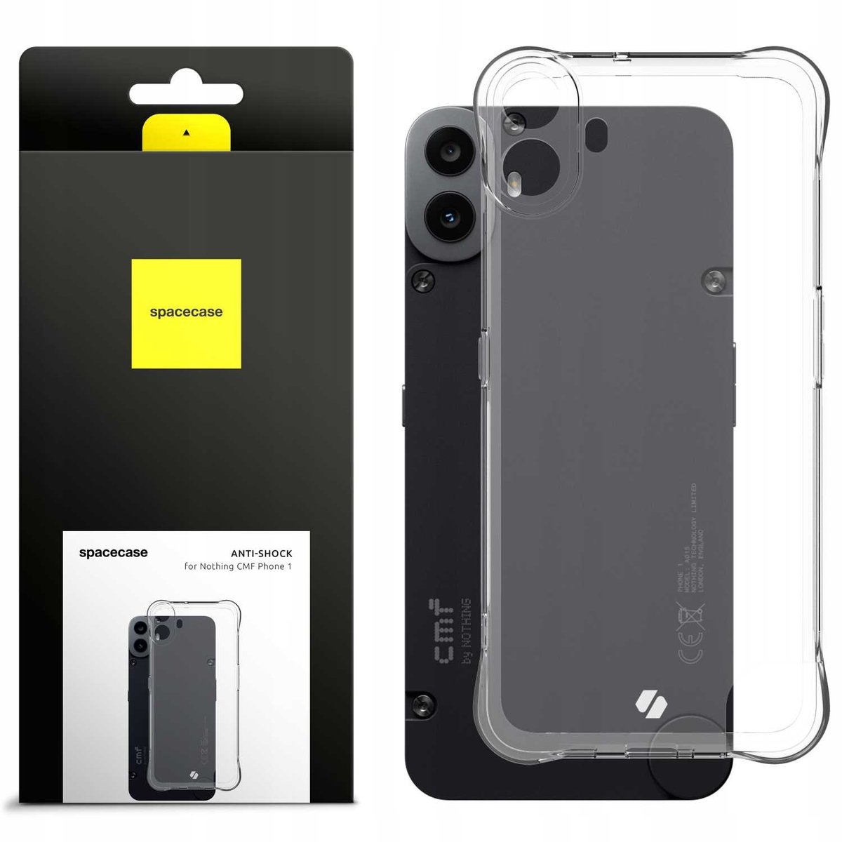 Spacecase Anti-Shock Case Voor Niets Telefoon 1 Cmf Bescherming