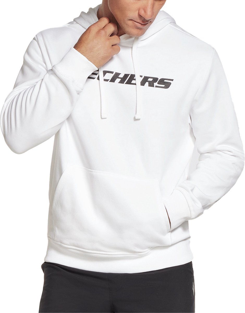 Skechers Apparel Heritage Pullover Hoodie Herensweatshirt met capuchon MHD12 WHT