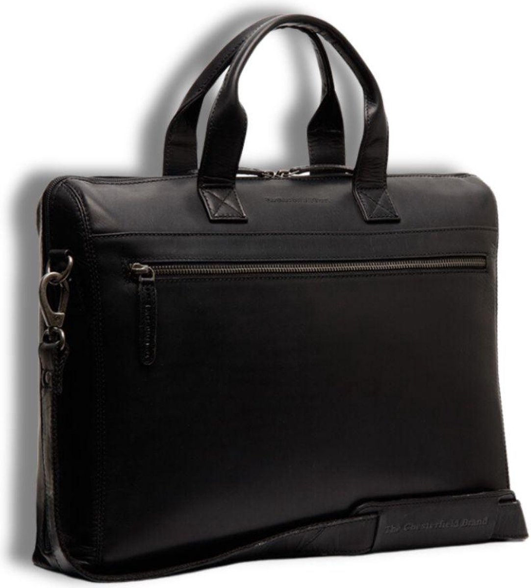 The Chesterfield Brand - Leren Laptoptas Zwart Levanto