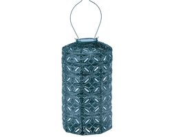 foto van Lumiz Solar Tuinverlichting - Tuinverlichting op zonne energie - Tuinverlichting - Buitenlampjes - Tuinverlichting op zonneenergie - Buitenverlichting - Buitenlamp - Decoratie - Mandela Cylinder - 18 cm - Petrol