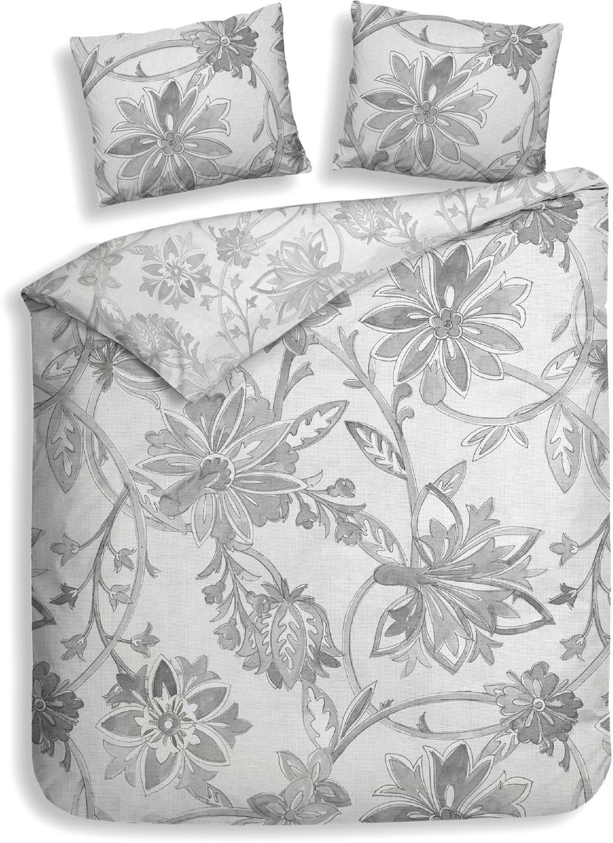 Heckettlane Neva Dekbedovertrek - Tweepersoons - 200x200/220 cm - Grey
