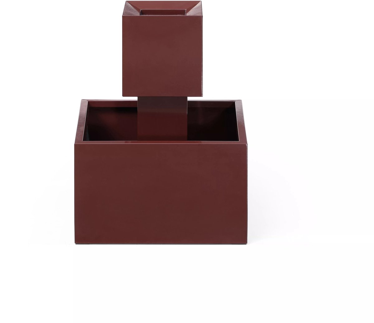 Vente-unique Buitenfontein in roestvrij staal met led - H 65 cm - Terracotta - CARDINA