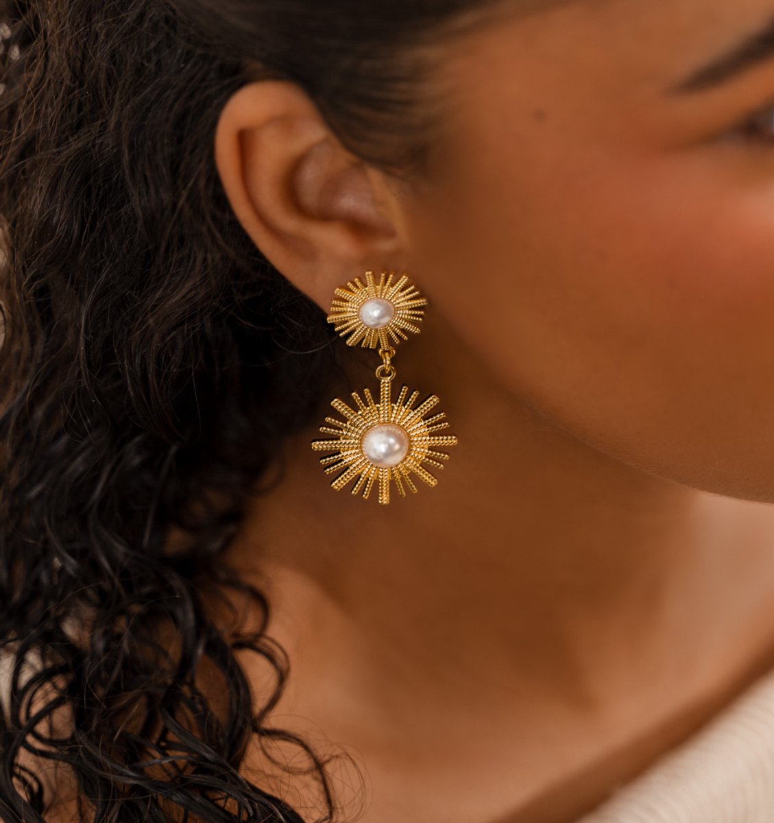 Statement Oorbellen 'Pearl 'Power'