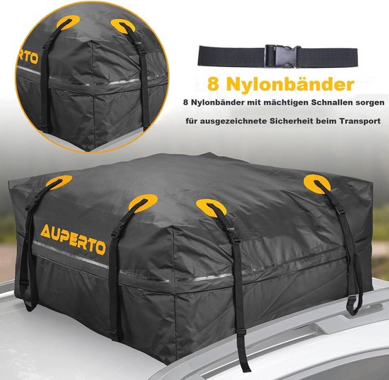 Opvouwbare Waterdichte Autodakkoffer - 425 Liter Ruimte voor Reis en Bagage — afbeelding 4