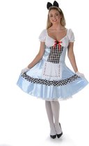 Karnival Customes Alice In Wonderland Kostuum Dames Carnavalskleding Dames Carnaval - Polyester - Blauw - Maat XS - 3-Delig Jurk/Hoofdband/Handschoenen
