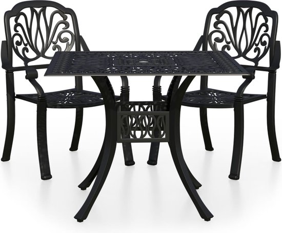 Bistroset, 3-delig, aluminium balkonmeubelset, PE rotan, draagvermogen