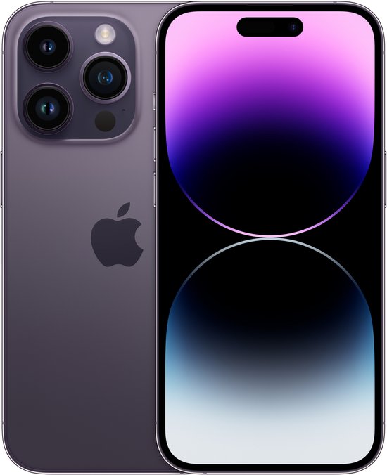 iPhone 14 Pro Paars 6,1″ OLED 48MP Drievoudige Camera 256GB 5G Dual SIM iOS 16 A16 Chip