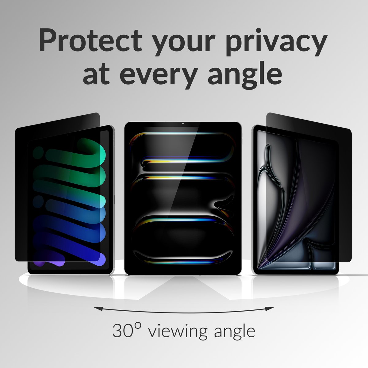 Mobilize Screenprotector geschikt voor Apple iPad 8 (2020) Glazen | Mobilize Screenprotector Privacy - Case Friendly - Zwart