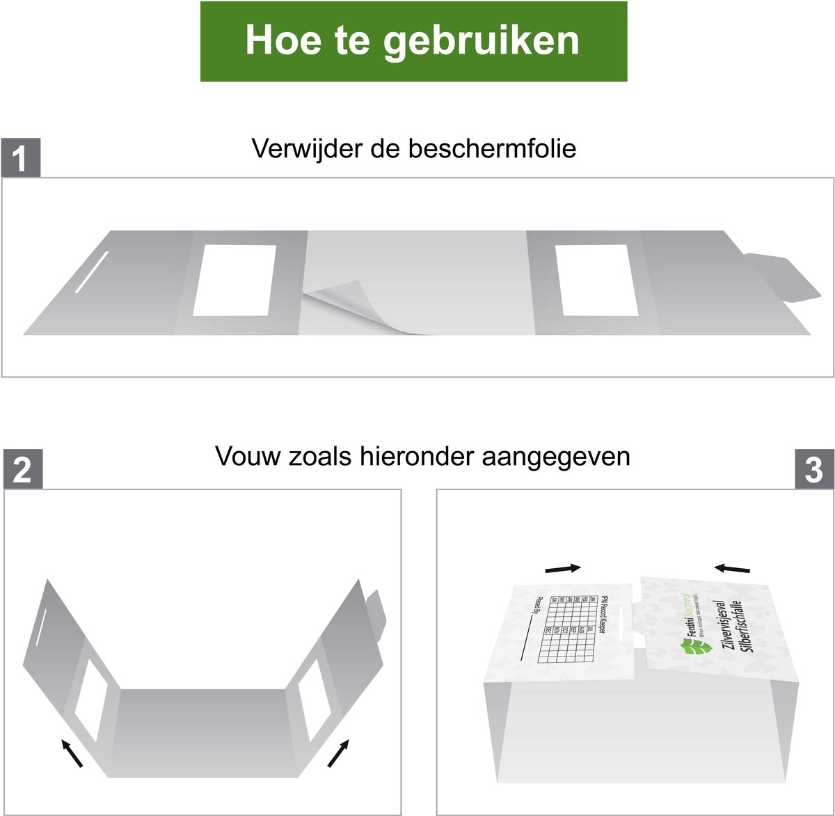 Fentini Zilvervisjesval 10 stuks - Zilvervisjes bestrijden - zilvervisjes val