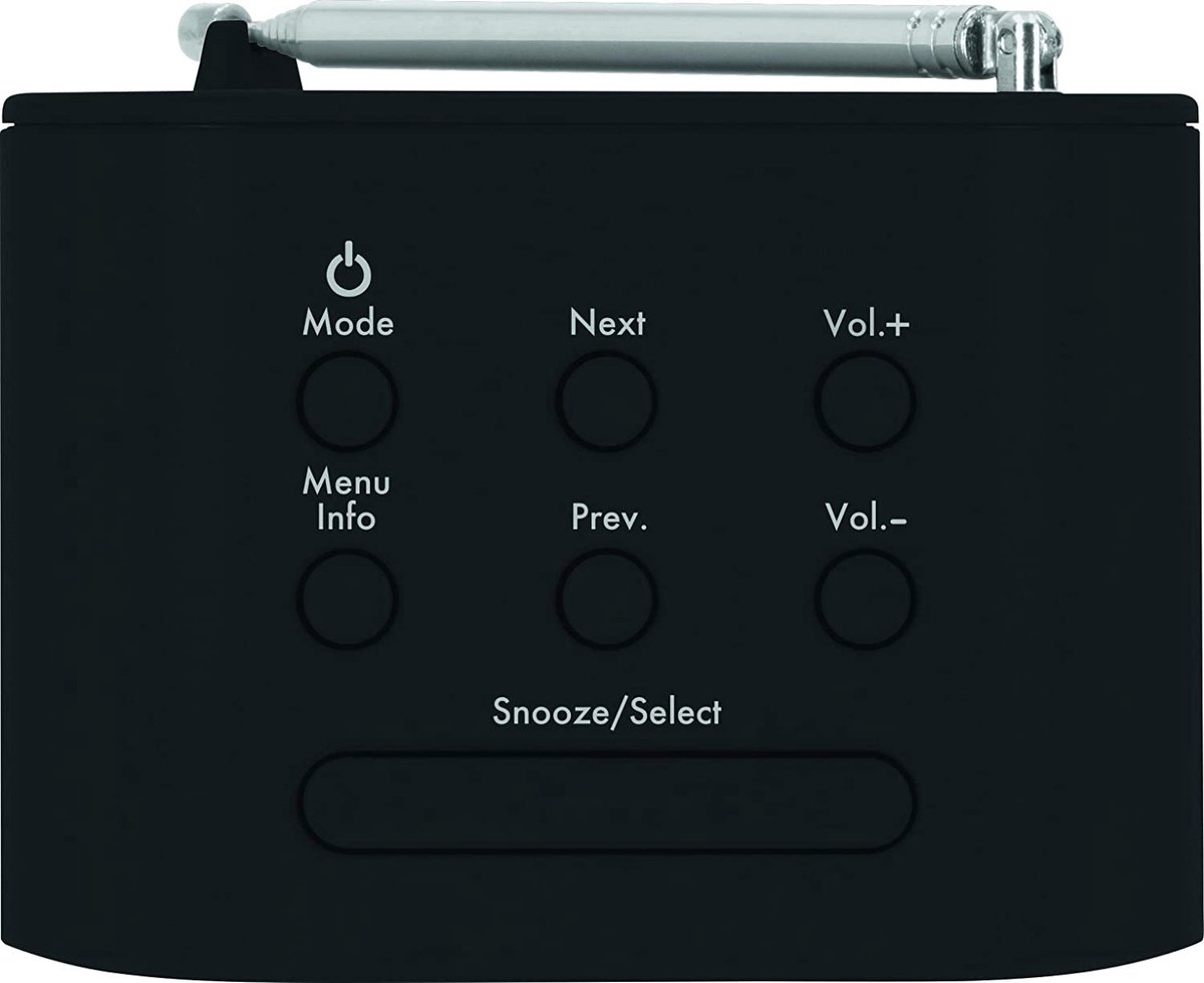 Techniradio 40-Réveil Radio Dab (Dab,Fm,Réveil Avec Deux Temps De