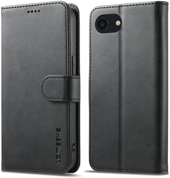Étui LC.IMEEKE - Adapté à iPhone 16 - Étui de Luxe LC.IMEEKE - Zwart