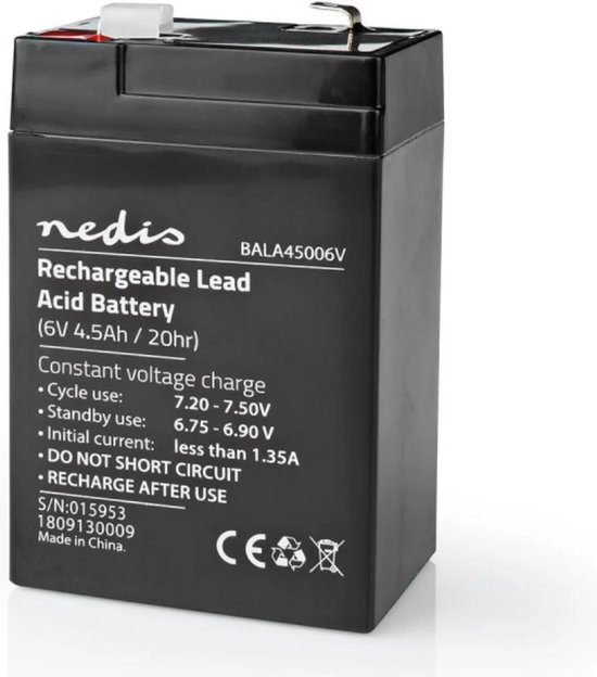 6V 4.0Ah Accu - Batterij - 70 x 47 x 100 mm