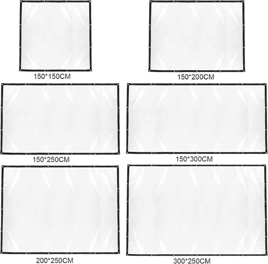 Bâches transparentes et imperméables, Protection aux UV, avec œillets, pour meubles de jardin et Voitures , 3 x 2,5 m