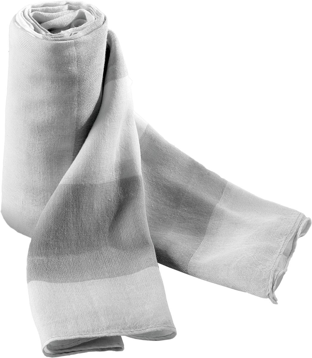 K-up Cheche - Sjaal KP067 - Light Grey / White - One size