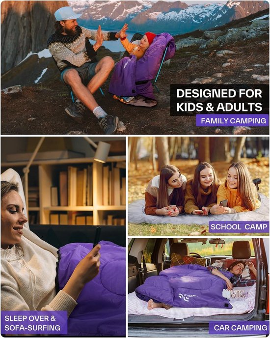 Outdoor Camping Slaapzak 3-4 Seizoenen - 220 x 85 cm - Draagbaar Ultralicht - Warme Zomer Slaapzakken - Kinderen Volwassenen - Trekking Reizen Wandelen van Merkloos — afbeelding 2