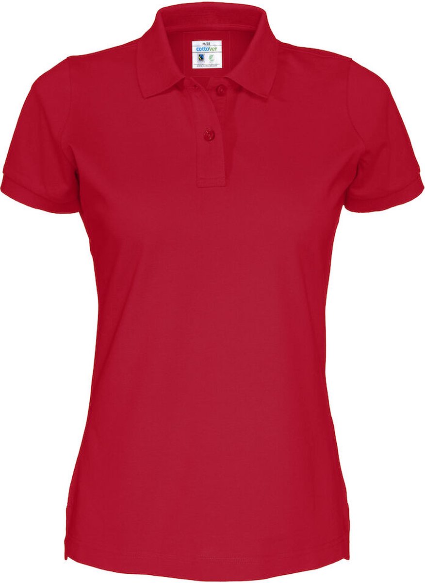 Cottover POLO PIQUE LADY - GOTS GECERTIFICEERD 141005 - Rood - S