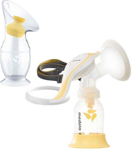 Medela Borstkolf Bundel – Harmony Handkolf & Siliconen Moedermelkcollector – Inclusief 24 mm Flex Borstschild – BPA-vrij