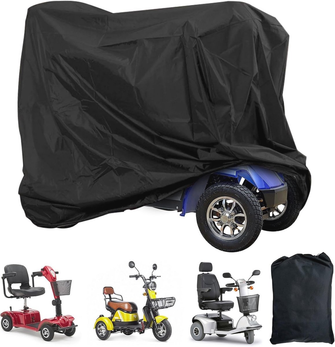 Waterdichte afdekhoes voor elektrische mobiele scooters - Universele bescherming, 140 x 66 x 91 cm