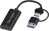 MMOBIEL Video Capture Card USB-A/USB-C 3.0 naar HDMI – 60FPS Max 4K In 1080p Out – Video Audio Game Opnamekaart voor Gaming, Streaming & Recording - Geschikt voor PS5, PS4, Xbox, Switch, PC, OBS