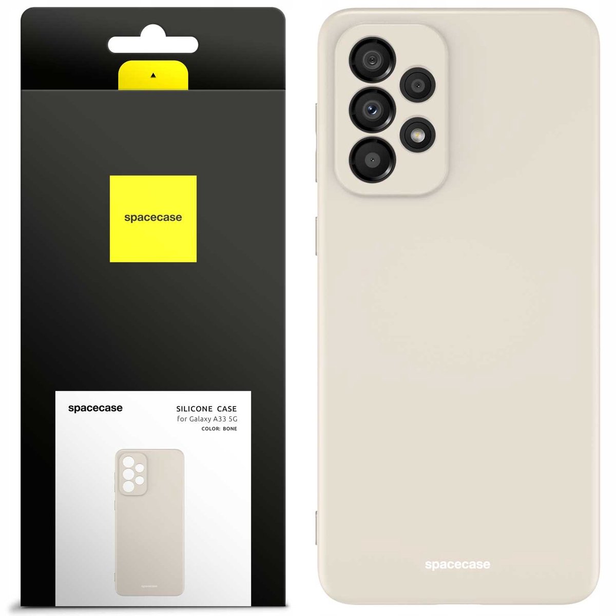 Spacecase Siliconen Hoesje Voor Samsung Galaxy A33 5G Bone