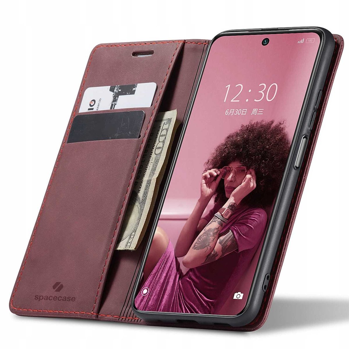Spacecase Case Wallet Cover Voor Xiaomi Redmi Note 10 Pro