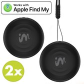 Bol.com imoshion Mini Tag - Bluetooth Tracker Geschikt voor iOS en Apple Find My / Zoek Mijn - Tracker Hond / Kat - 2 pack - Zwart aanbieding