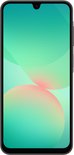 Galaxy A26 5G in zwart, vooraanzicht.