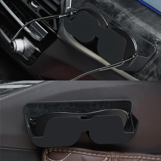 Support de lunettes de voiture - Support de lunettes de soleil de voiture autocollant - Universel - Étui à lunettes de voiture - Accessoires de voiture - Zwart .