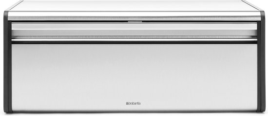 Brabantia Broodtrommel – met klepdeksel – Matt Steel