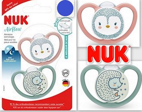 NUK Airflow Siliconen Fopspeen 0-6 Maanden