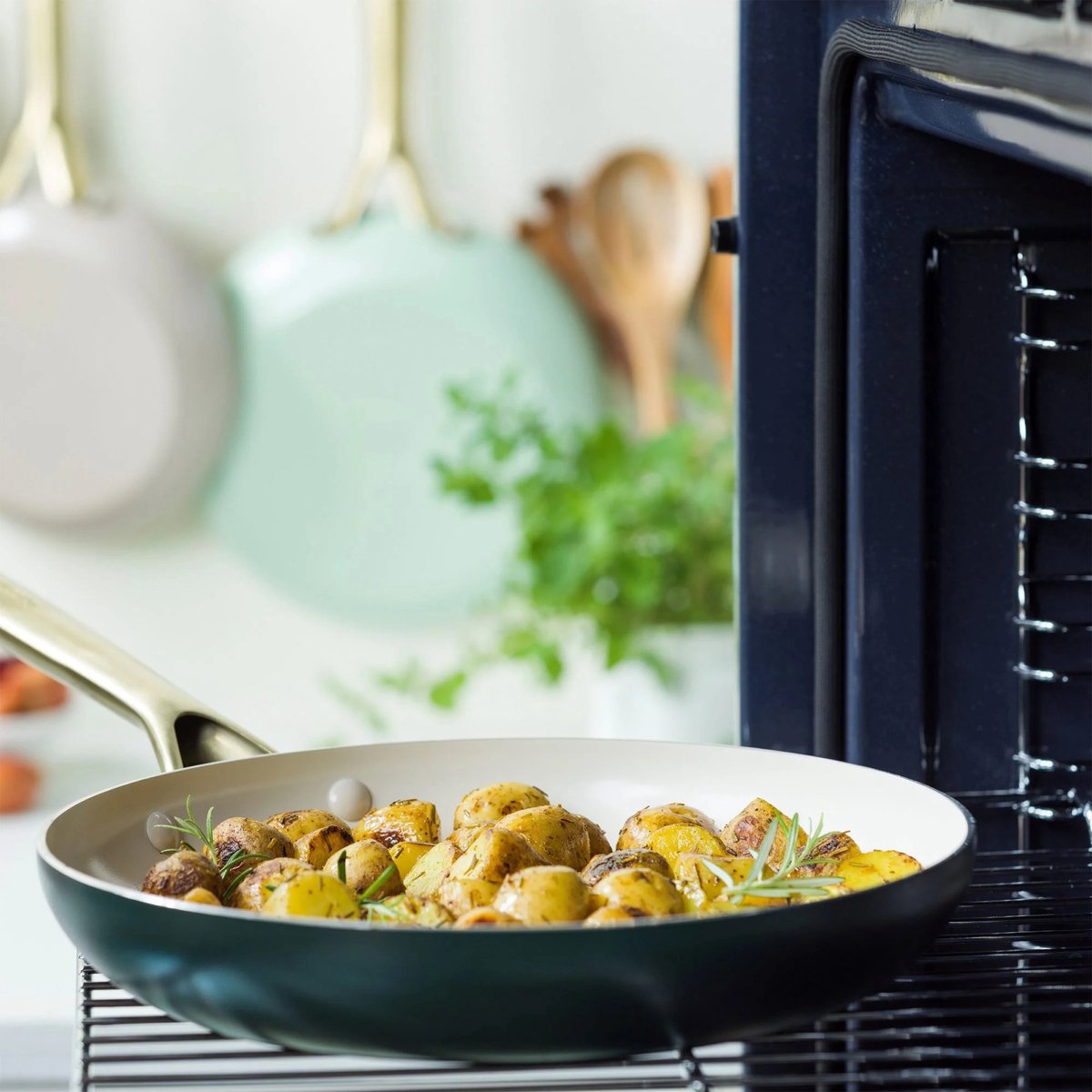 Greenpan Padova koekenpannenset 3 delig - Taupe, groen