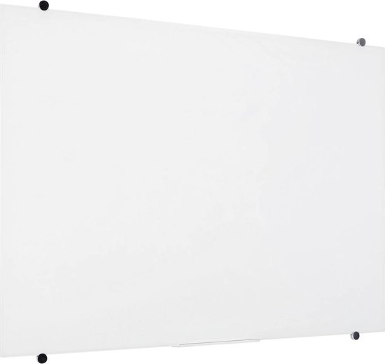 SpeaKa Professional Glazen magneetbord SP-GWW-001 (b x h) 1200 mm x 900 mm Wit Glad Incl. opbergbakje