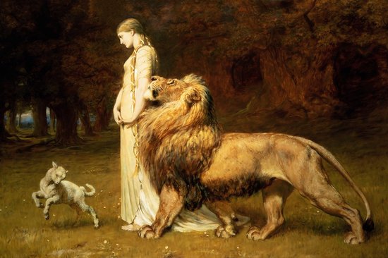 Briton Rivière - Una et le Lion, Una et le Lion (1880) - 2:3