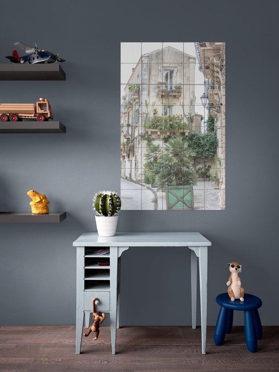 IXXI Scène de Rue Botanique - Décoration murale - Fleurs et Plantes - 100 x 140 cm