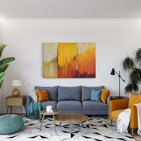 Saammp Canvas Schilderij - Vegen - Abstract - 45x30 - Foto op canvas - Wanddecoratie - Muurdecoratie Woonkamer - Slaapkamer decoratie - Canvas Print