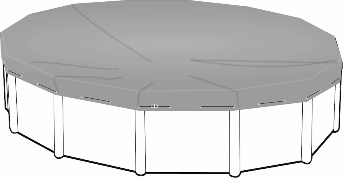 Afdekzeil voor rond zwembad 460 cm (zeilmaat: 520 cm)