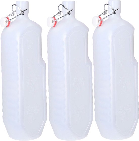Askytirp Waterfles, Drinkfles met Rietje 2 Liter, Motiverende Sport