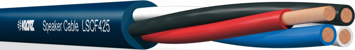 Klotz LSC425YS.100 speakerkabel, 4x 2.5 mm², 100 meter