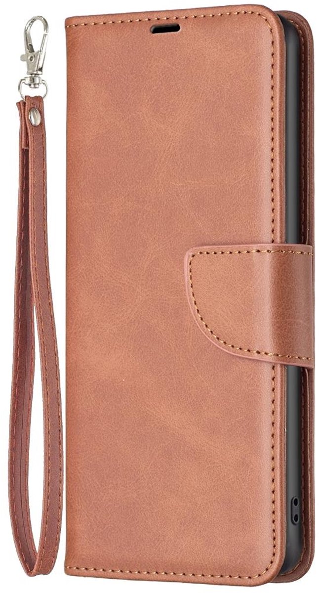 Mobigear Telefoonhoesje geschikt voor Motorola Moto E14 Hoesje | Mobigear Excellent Bookcase Portemonnee | Pasjeshouder voor 3 Pasjes | Telefoonhoesje voor Pinpas / OV Kaart / Rijbewijs - Bruin