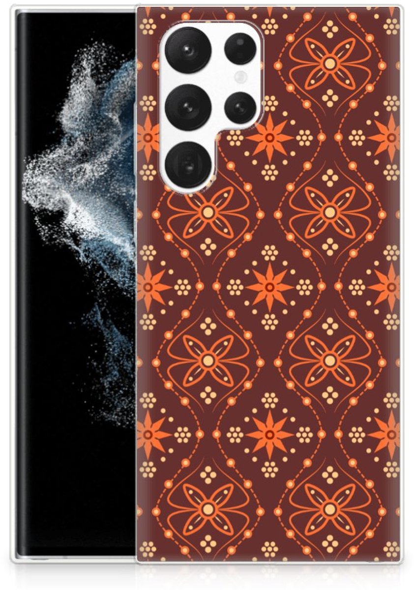 Samsung Galaxy S22 Ultra TPU bumper Batik Brown
