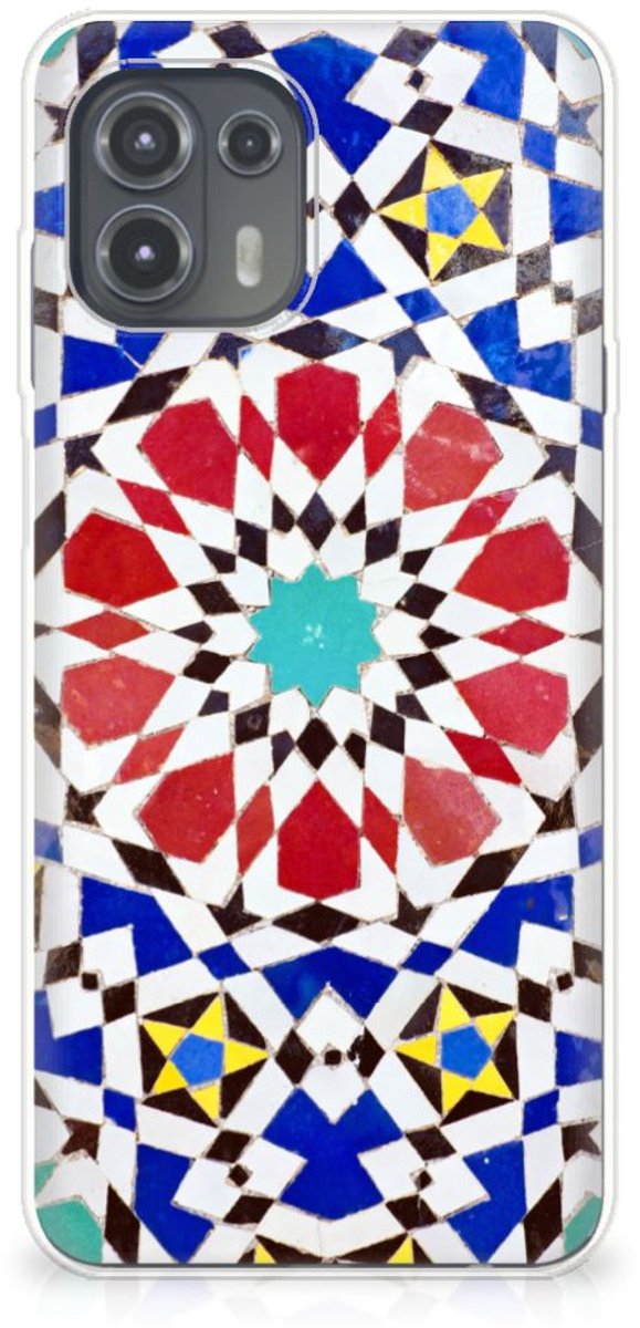 TPU Hoesje voor Motorola Edge 20 Lite TPU Siliconen Hoesje Mozaïek